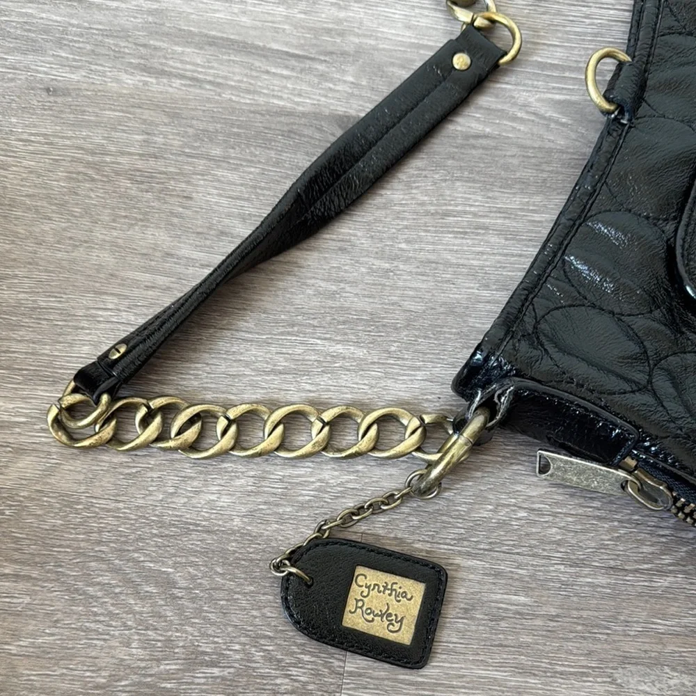 Cynthia Rowley Black Hobo with Gold-Tone Stud Accents